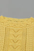 Crochet Lace Pointelle Knit Sweater